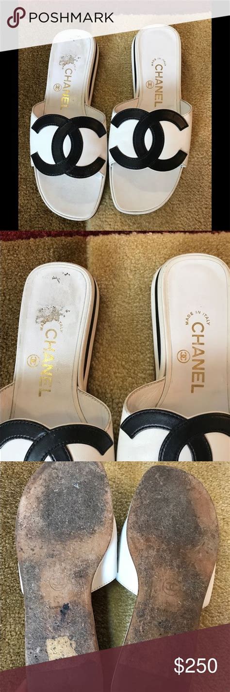 chanel slippers white|chanel slippers for women.